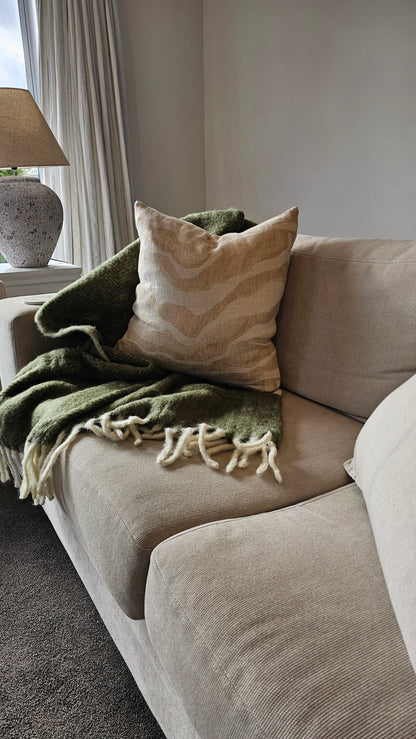 NZ Wool Throw Blanket | Olive - SAVE $100!