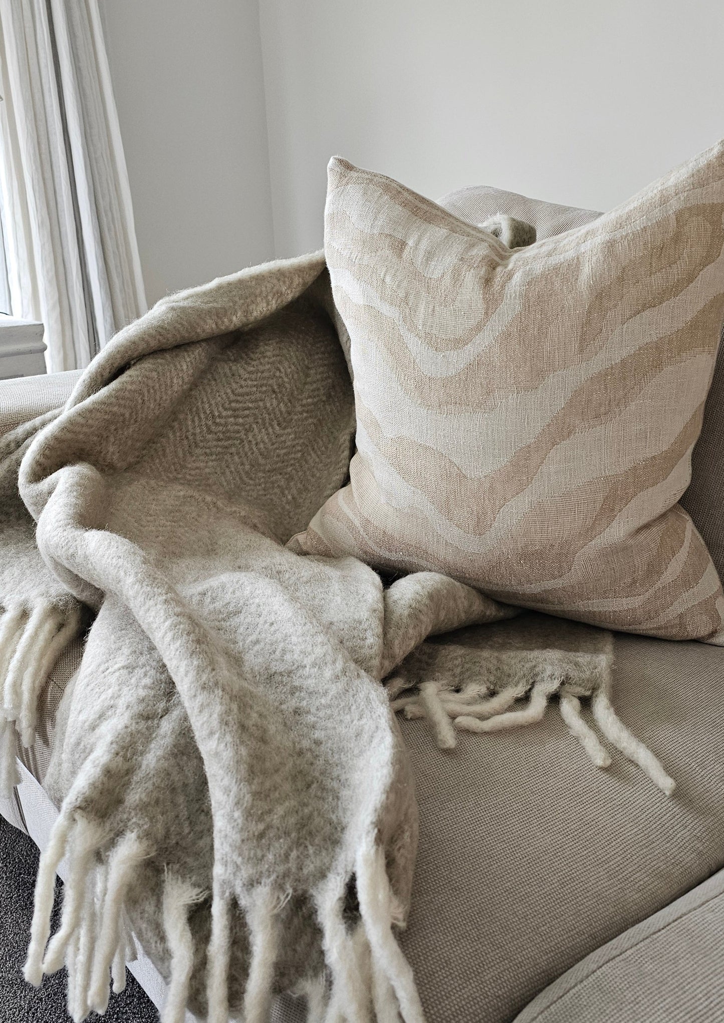 NZ Wool Throw Blanket | Natural - SAVE $100!