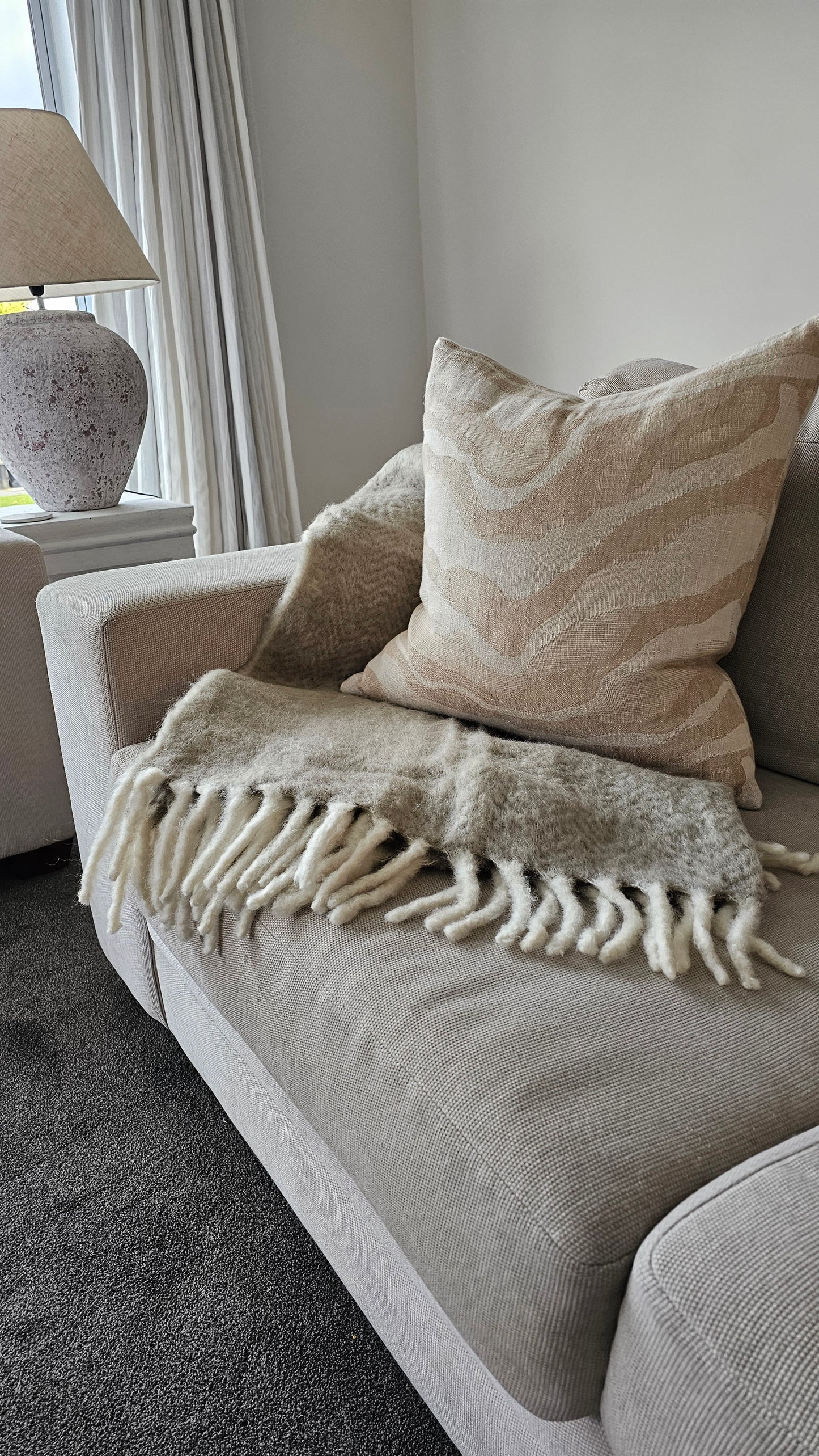 NZ Wool Throw Blanket | Natural - SAVE $100!