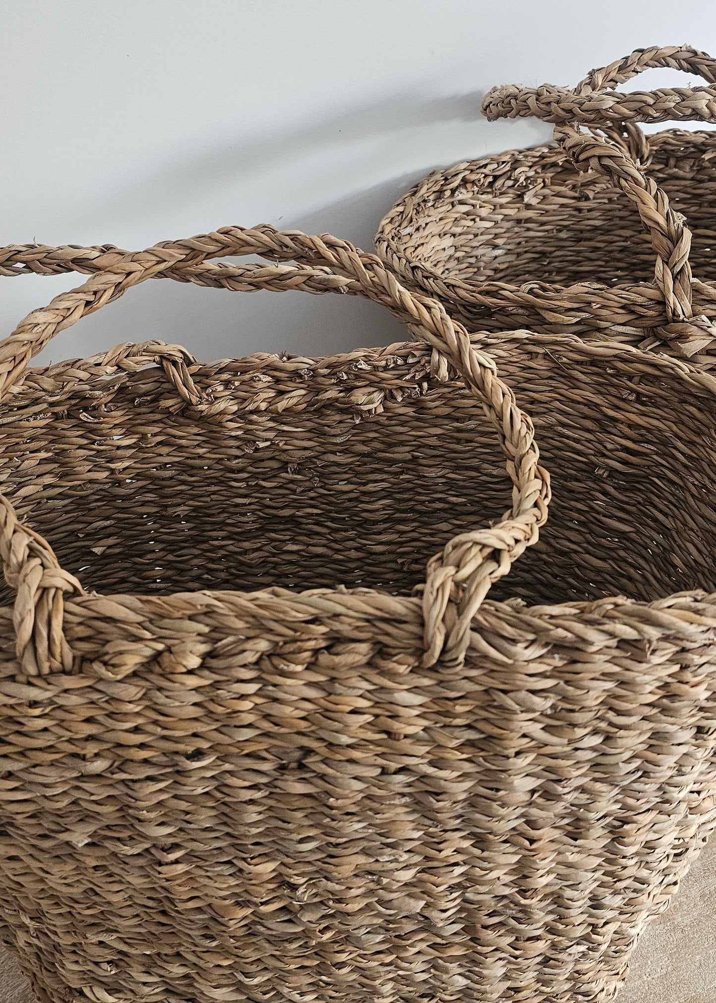 Seagrass Oval Shopping Baskets
