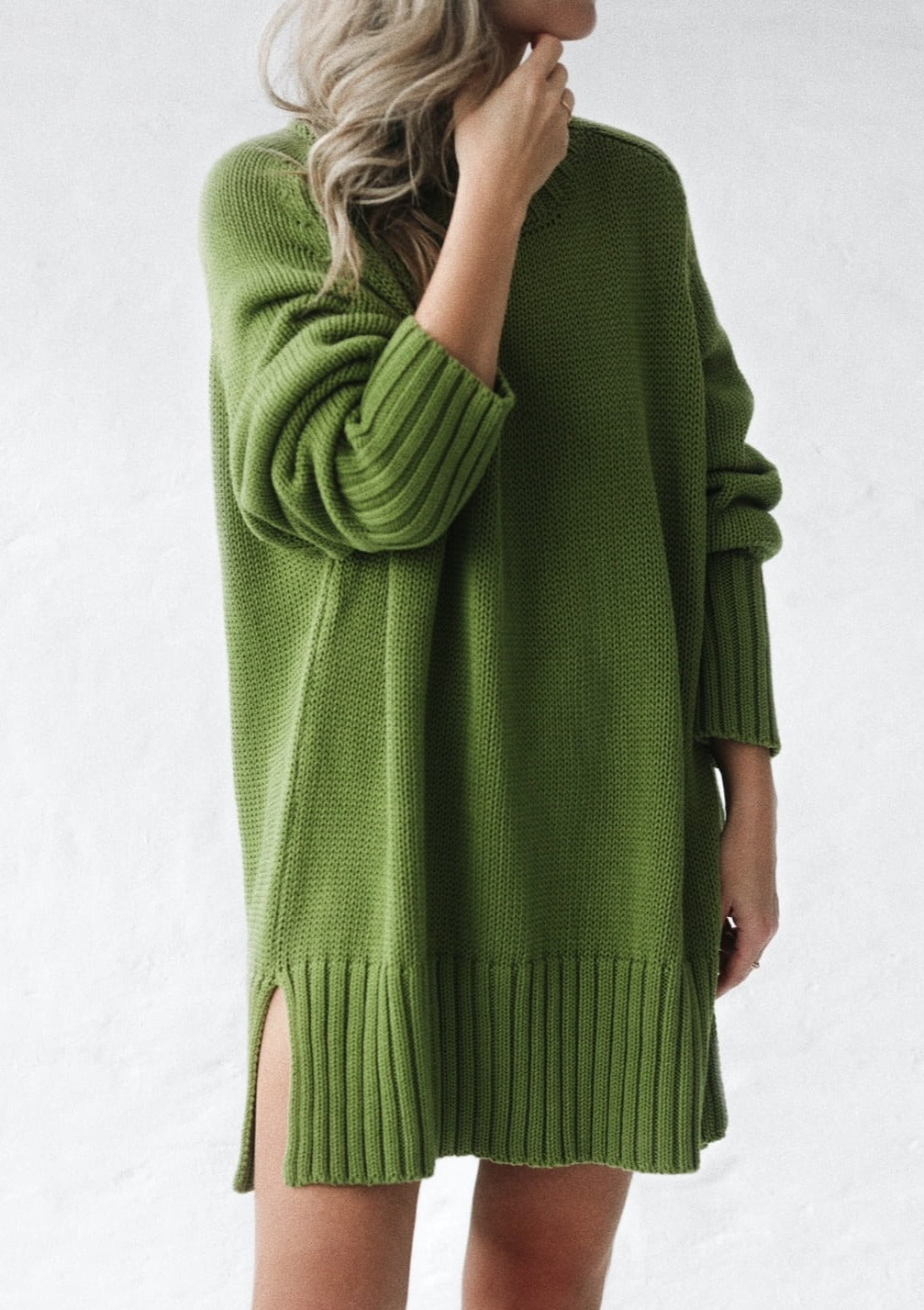 Crew Neck Sweater | Moss