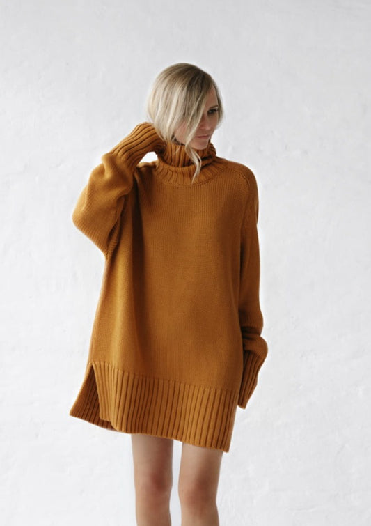 Turtleneck Sweater | Mustard