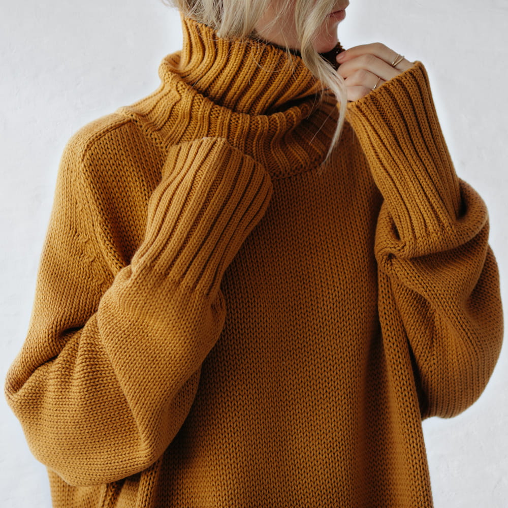 Turtleneck Sweater | Mustard