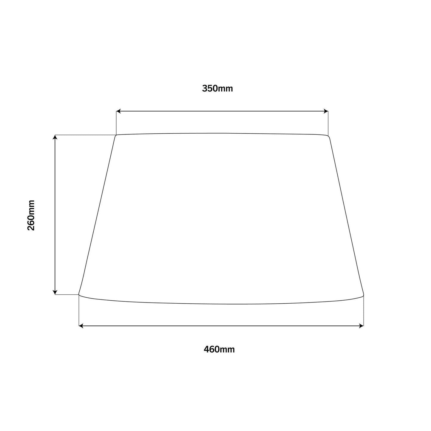 Black Tapered Drum Lampshade - 46cm