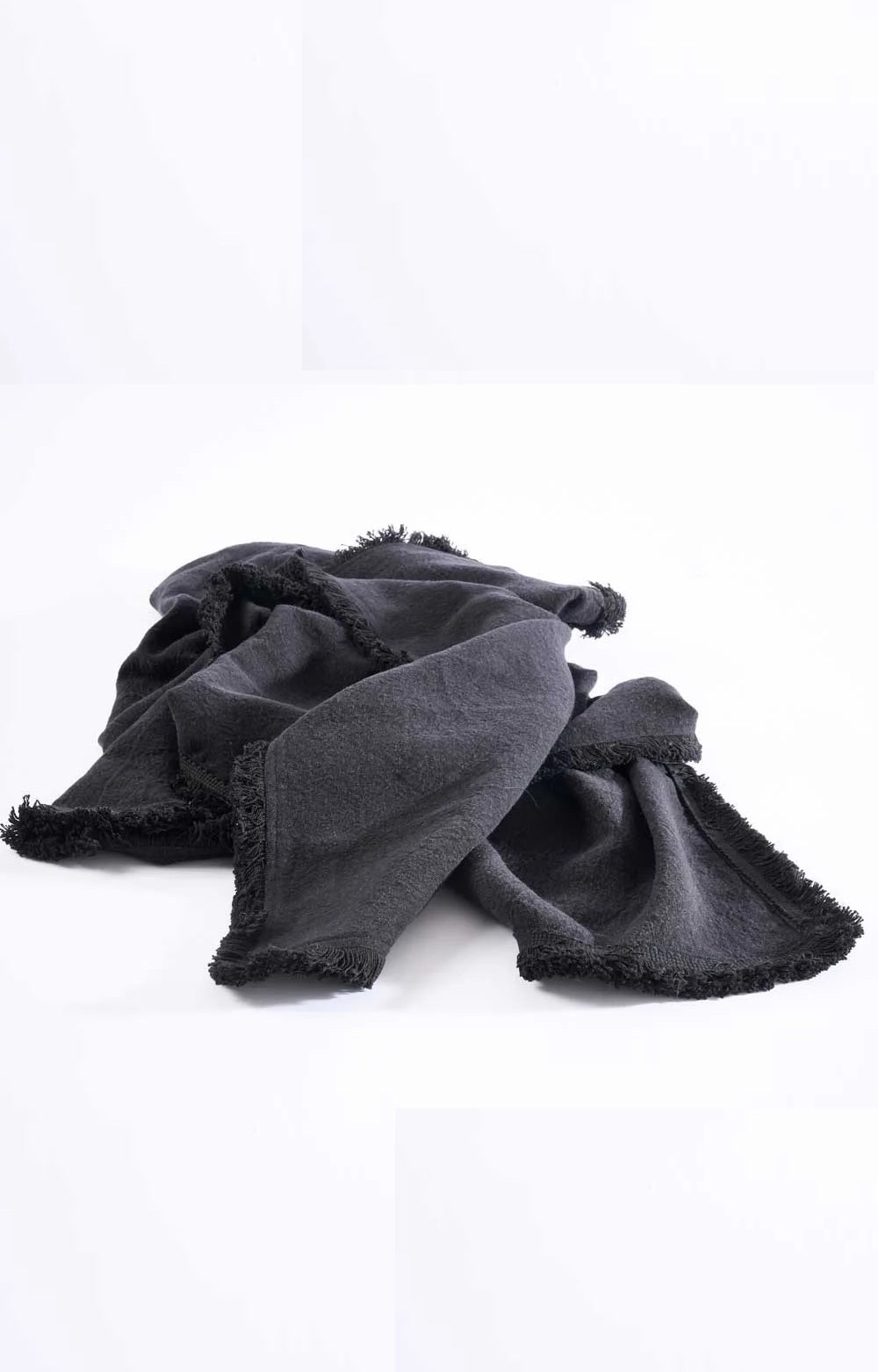 The Céleste Fringe Throw | Black