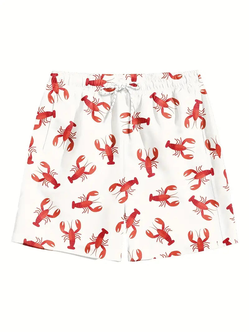 Mens Board Shorts - Lobster