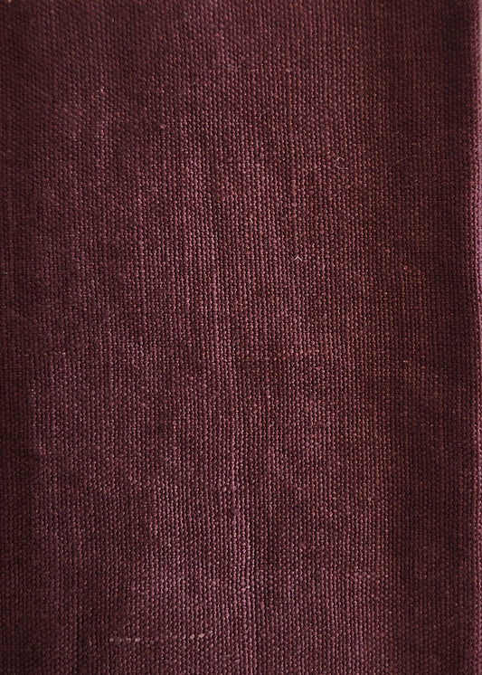 Heavy Linen Bed Cover in Bordeaux