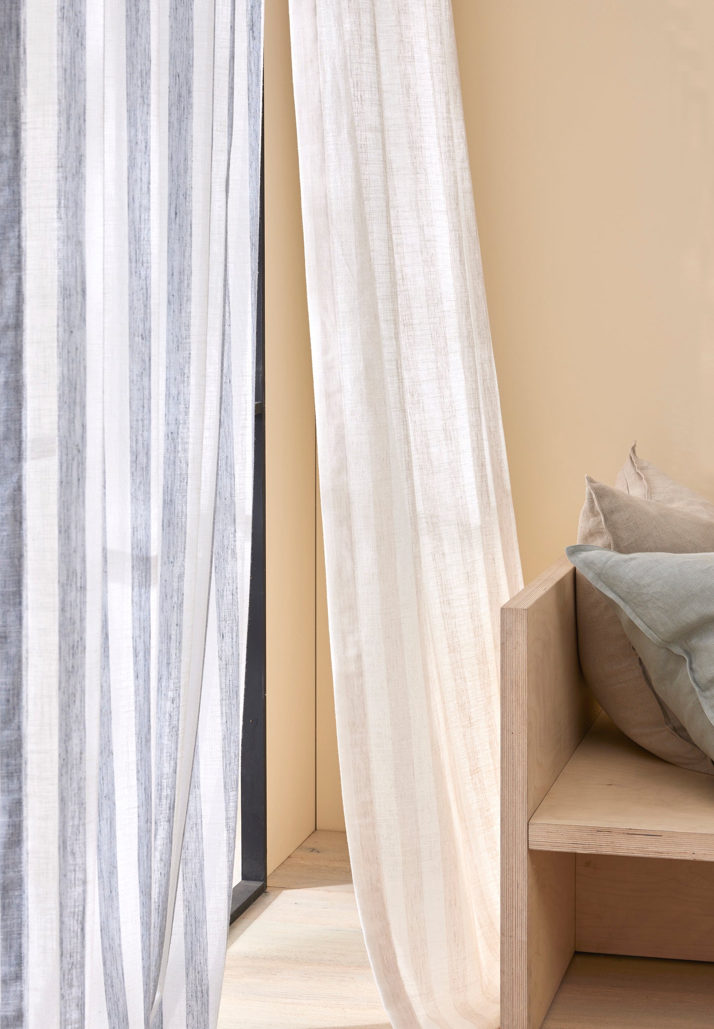 Stripe Linen Sheer Curtains