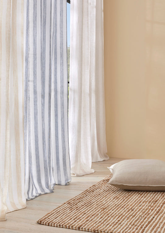 Stripe Linen Sheer Curtains