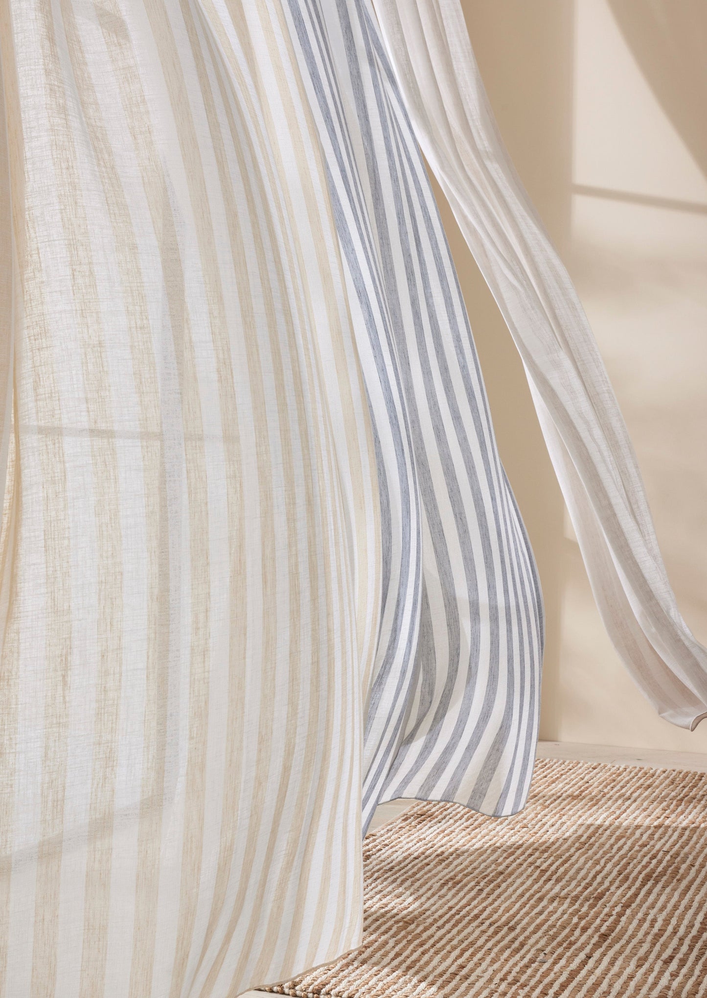 Stripe Linen Sheer Curtains