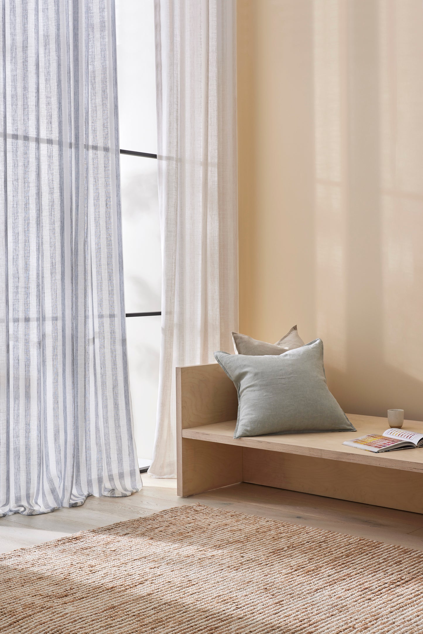 Stripe Linen Sheer Curtains