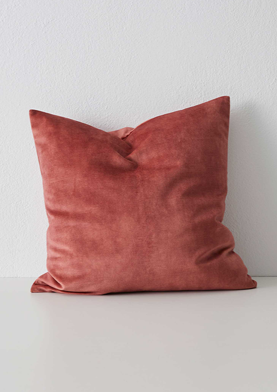 Velvet Cushion | Coral