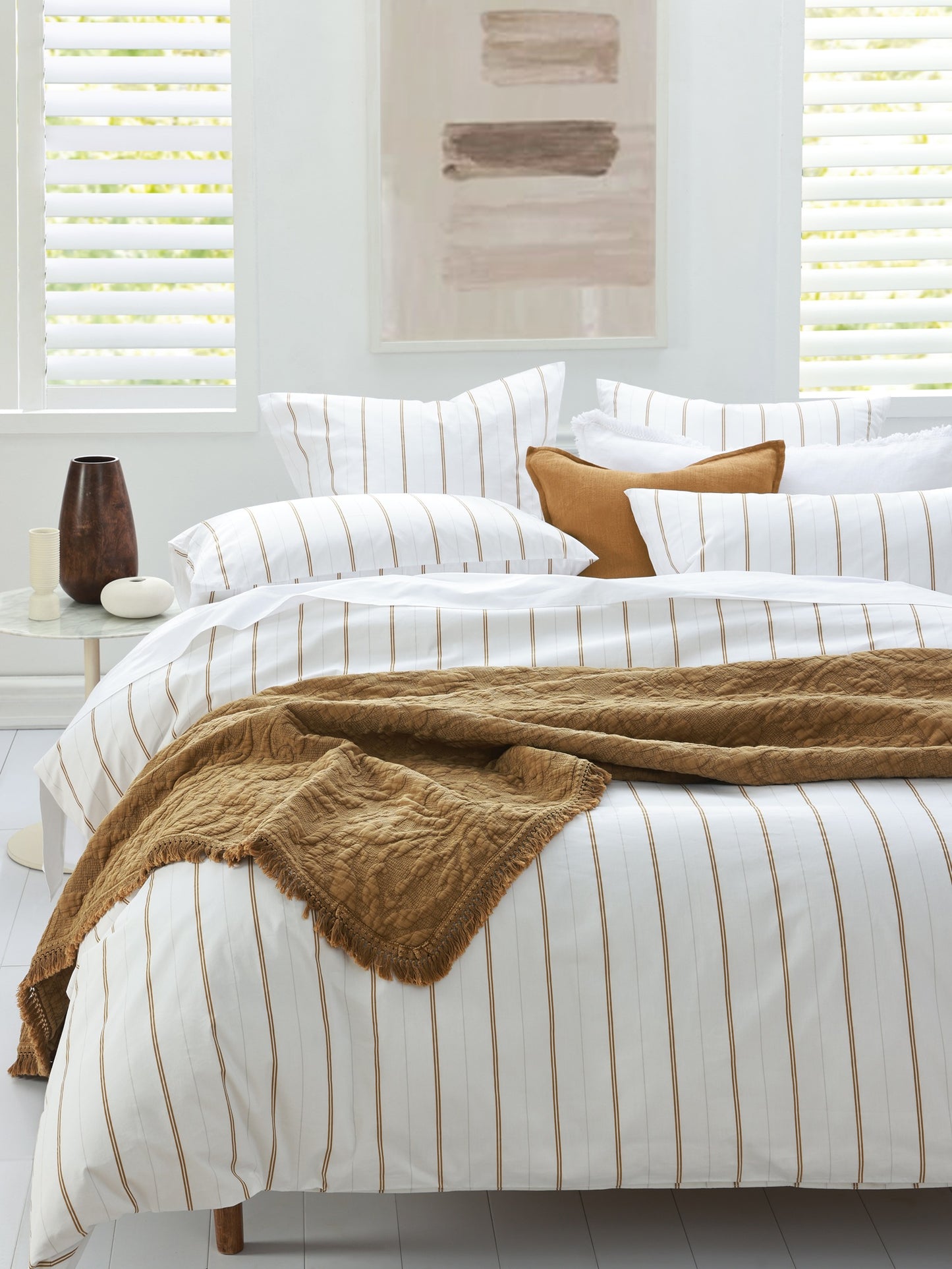 Cape Cod Stripe Duvet Cover Set – Ochre
