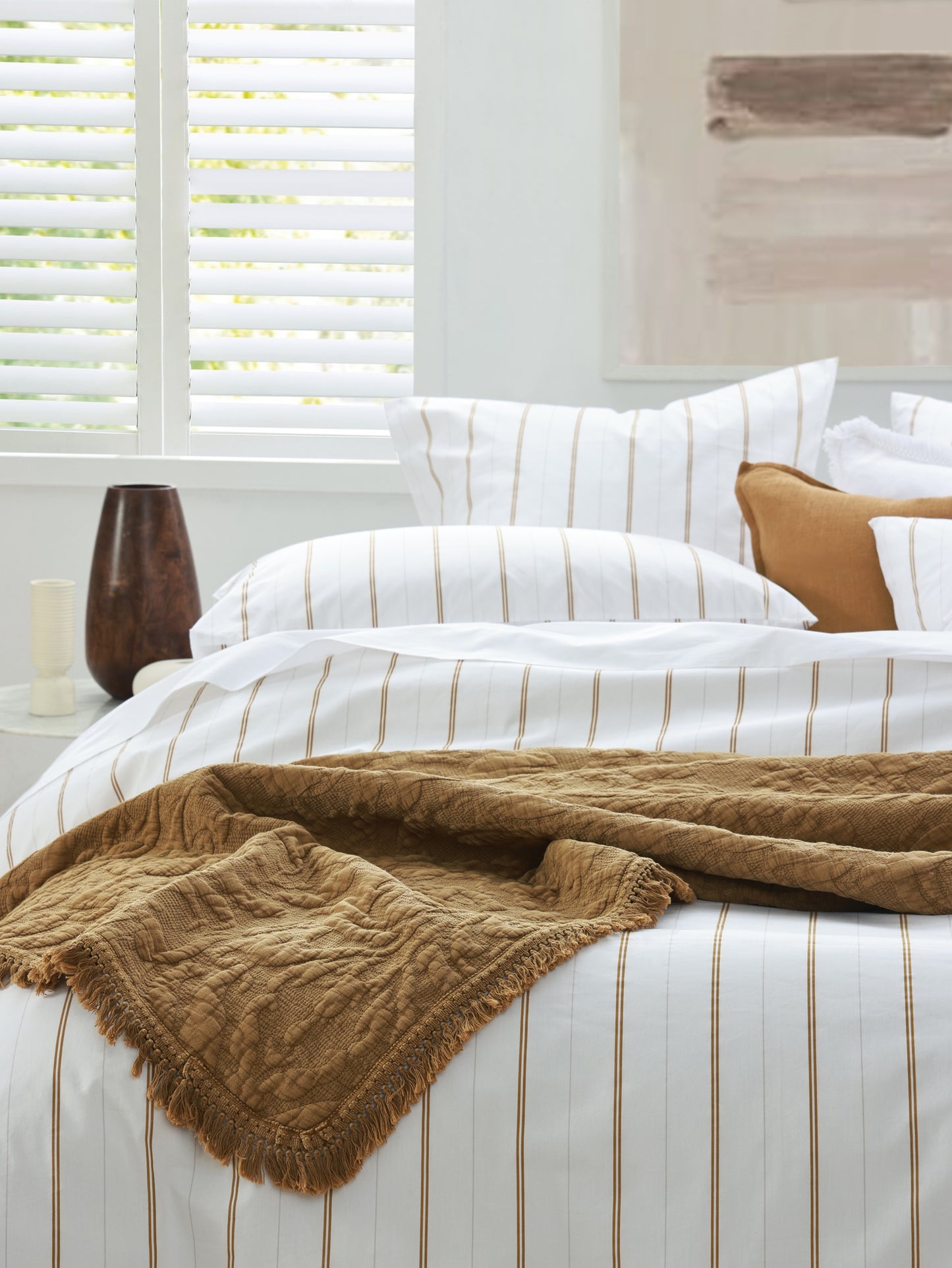 Cape Cod Stripe Sheet Set – Ochre