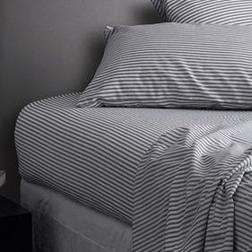 Classic Ticking Duvet Cover Sets - Black