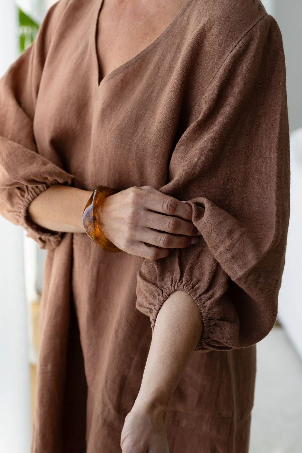 Linen Ease Dress – Clay