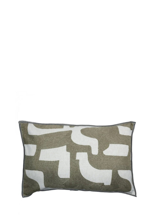 Entrelacs Cushion in Kaki | Casamance