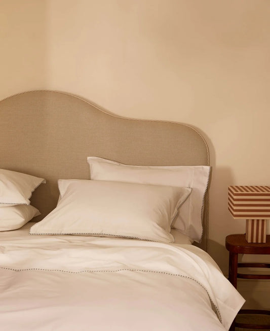 Egyptian Cotton Sheet Set — French Blue Embroidery