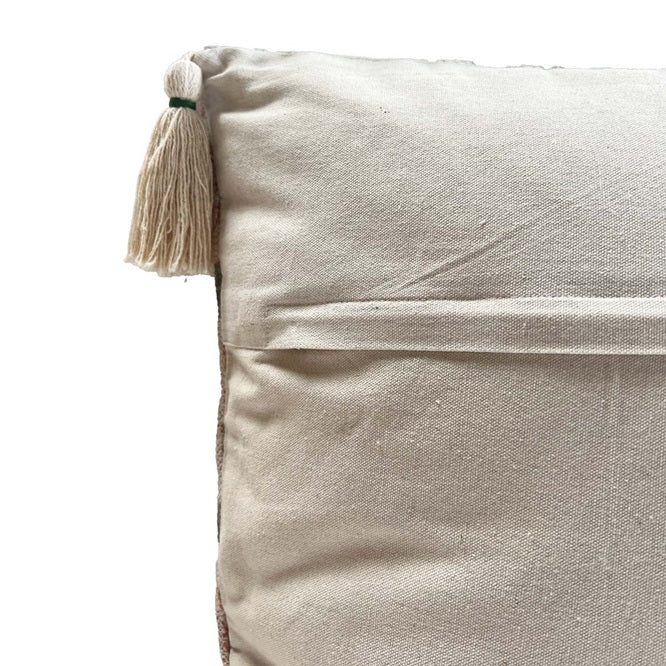 Artisan Blush Hand-Blocked Linen Cushion