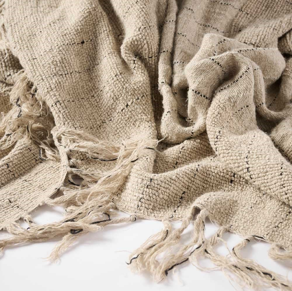 Handwoven Linen Bed Cover
