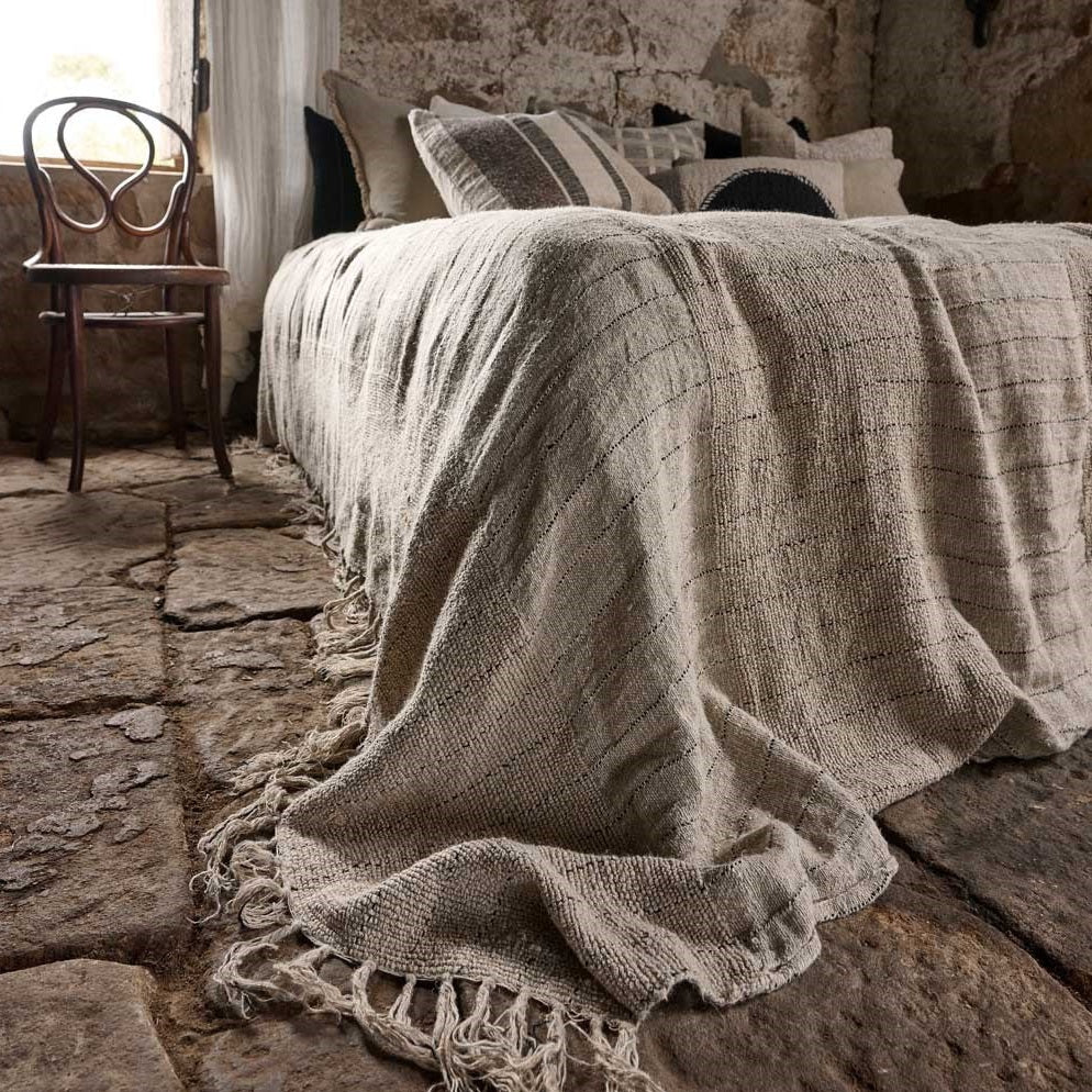 Handwoven Linen Bed Cover