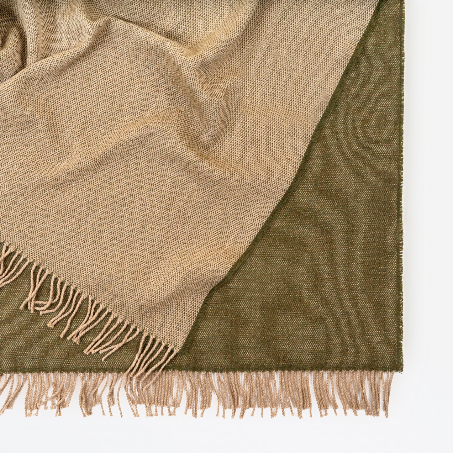 Merino Lambswool Throw - Moss