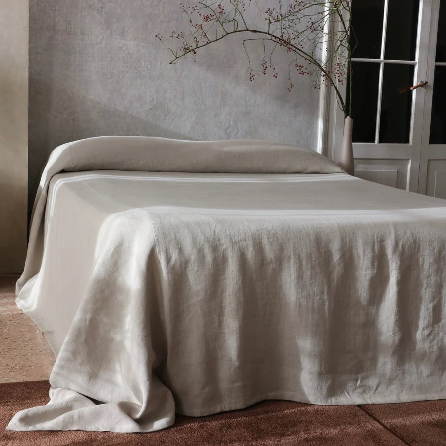 Kenshō Stonewashed Linen Bedcover