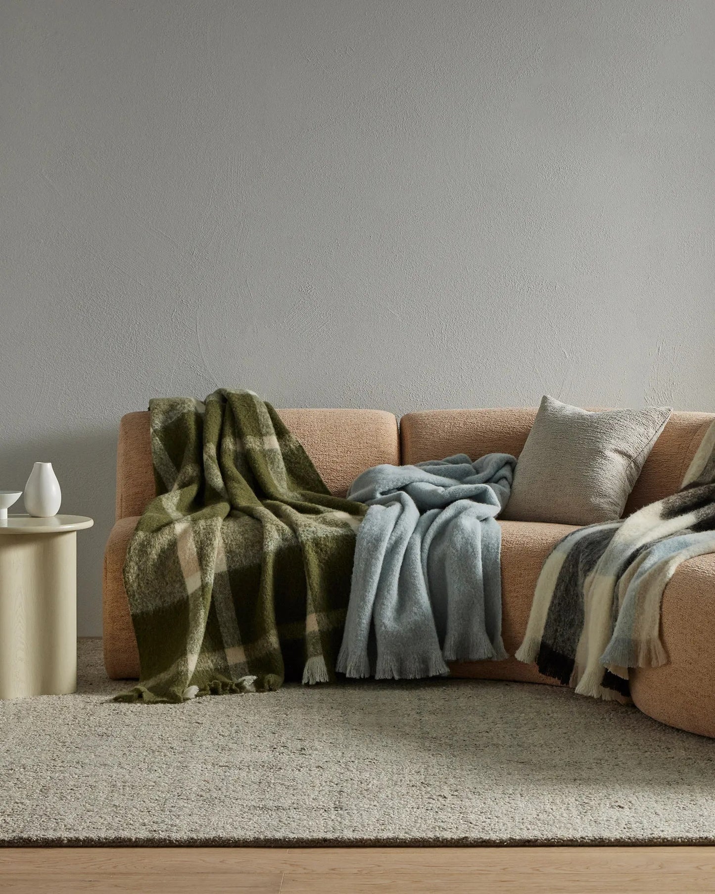 Hyde Wool Throw | Breeze - Made in New Zealand