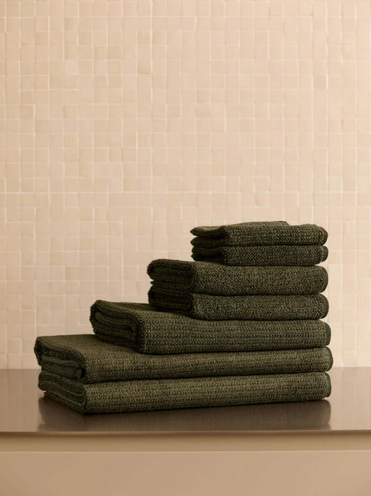 Tweed Towels | Olive