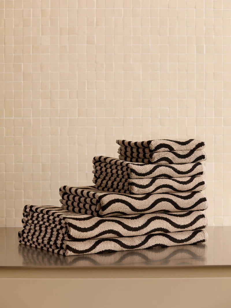 Wave Towels | Black