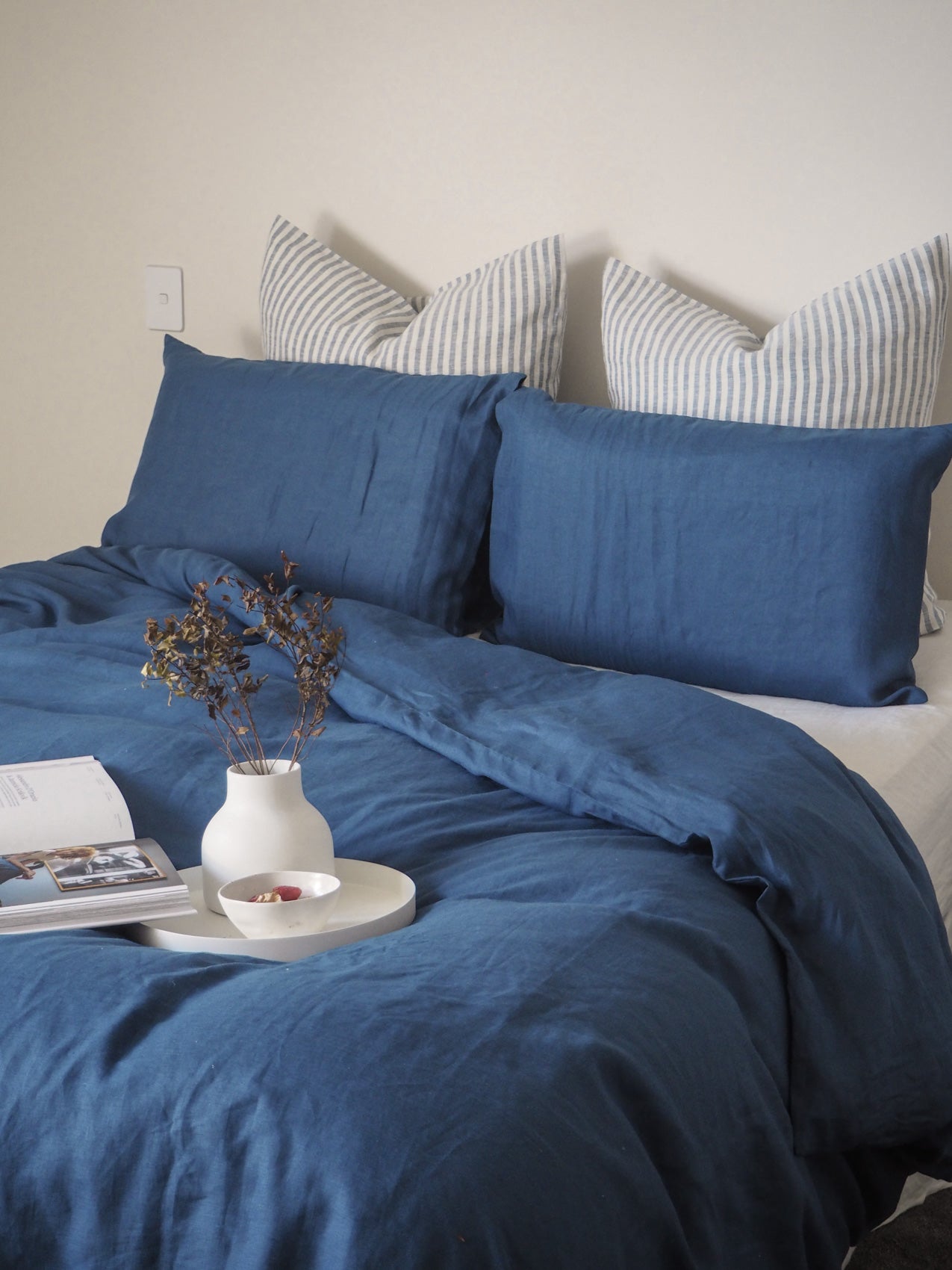 Linen Duvet Cover Set | French Blue