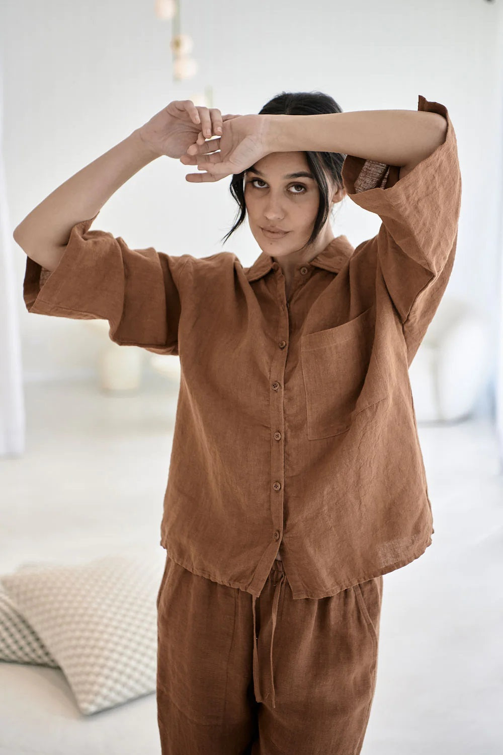 Loungewear Linen Shirt | Nutmeg
