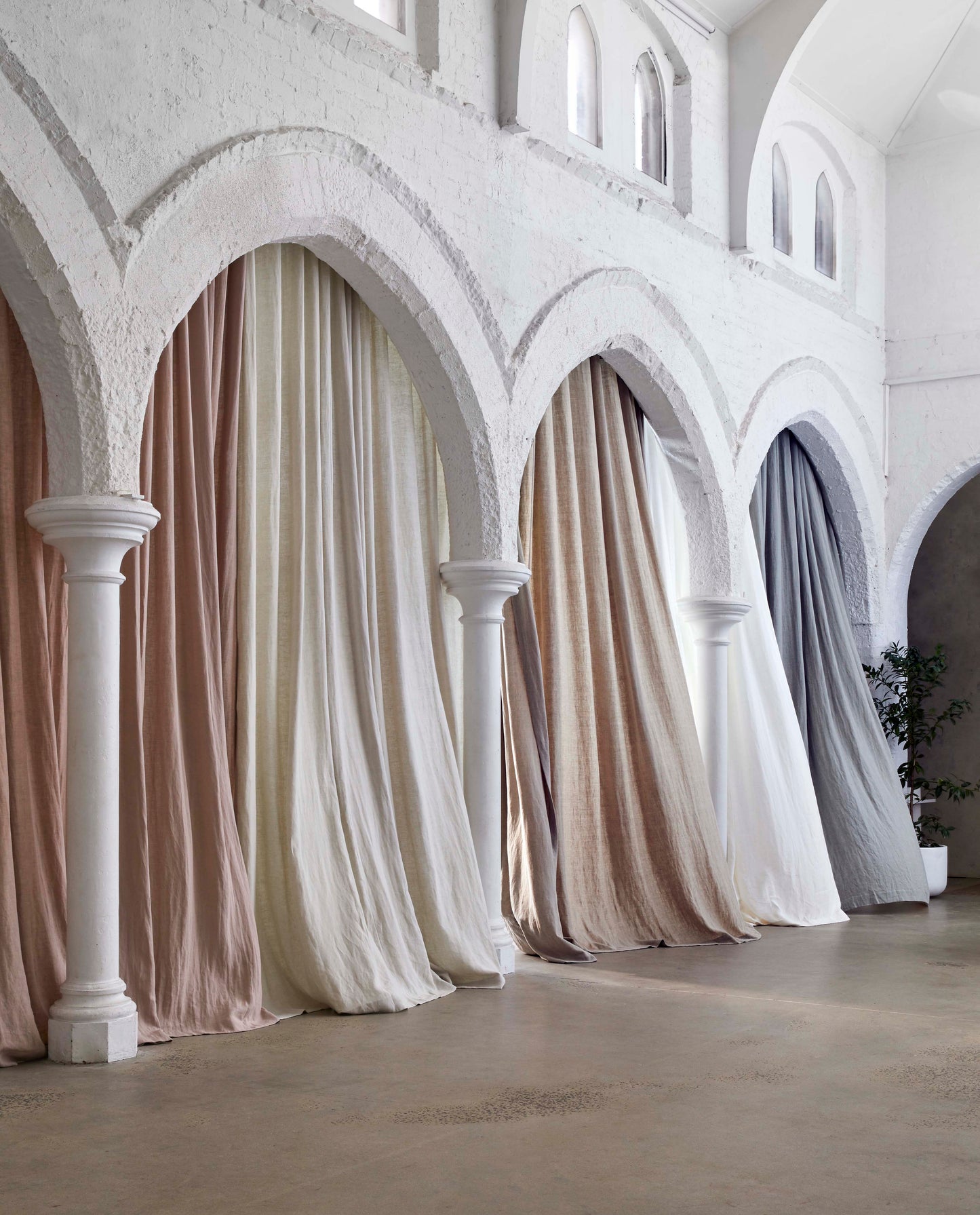 Linen Curtains - Box pleat