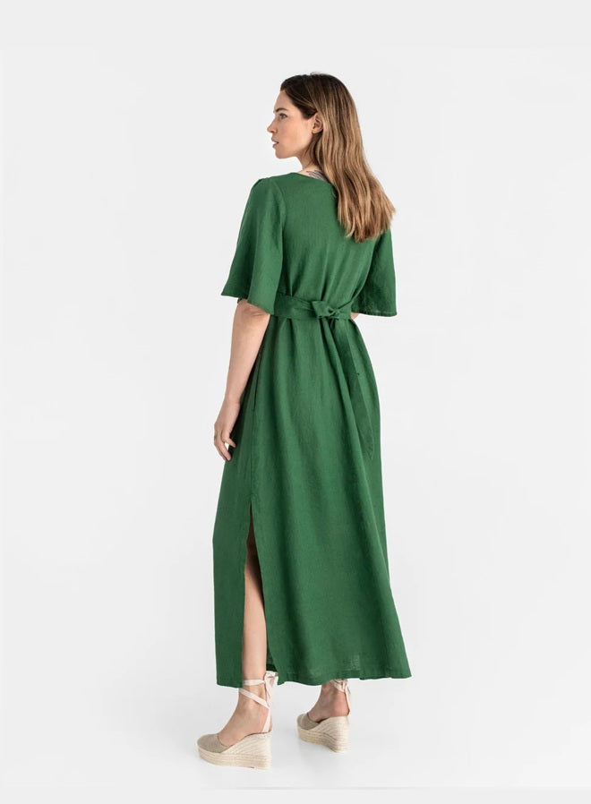 Sorelle Linen Dress - Green