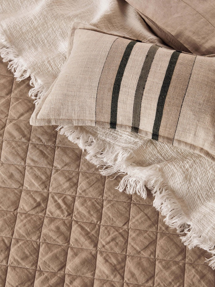Pure Linen Throw |  Chalk