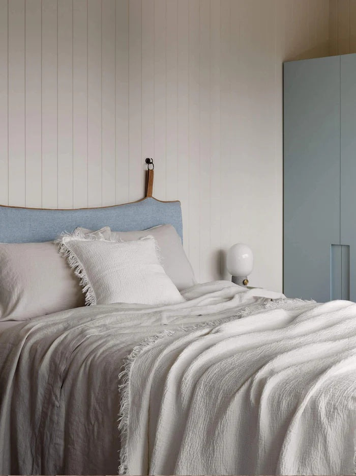 Pure Linen Throw |  Chalk