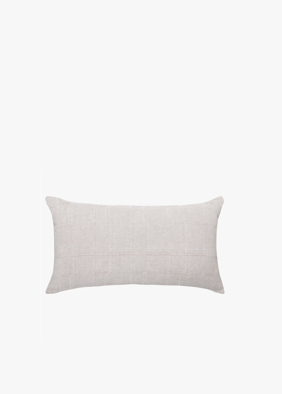 Textured Linen Lumbar Cushion | Natural