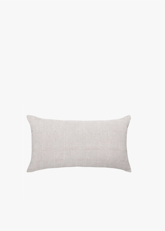 Textured Linen Lumbar Cushion | Natural