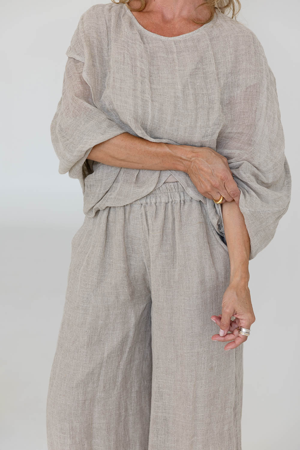 Gauze Linen Pants | Natural