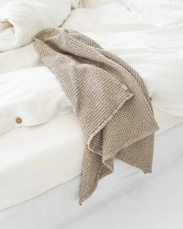 Linen Waffle Towel set | Latte