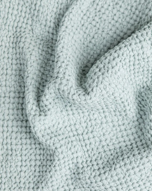 Linen Waffle Towel Set | Dusky Blue