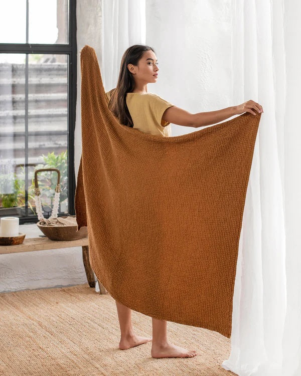 Waffle Blanket – Cinnamon