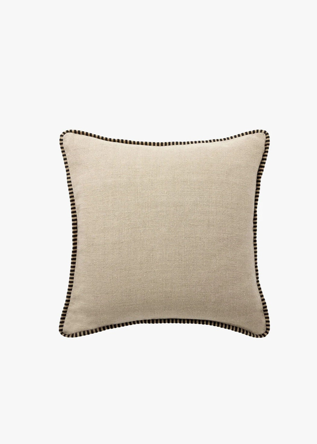 The Tailored Edge Cushion | Natural & Black
