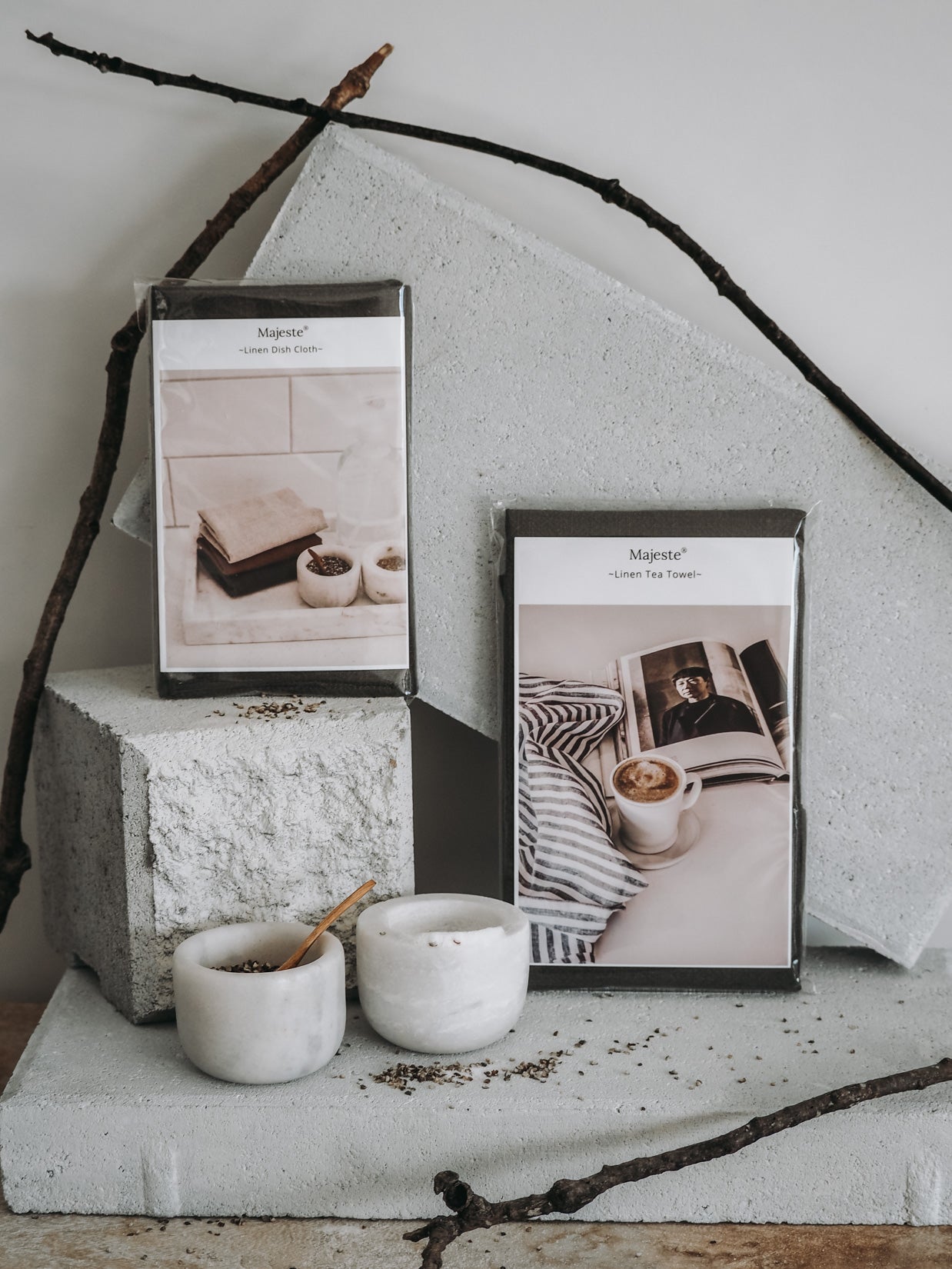 Majeste ® Linen Tea Towel | Khaki