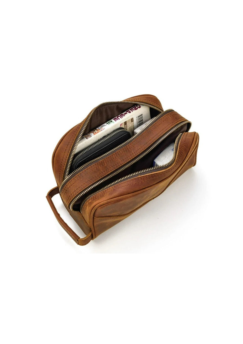 Mens Leather Toilet Bag