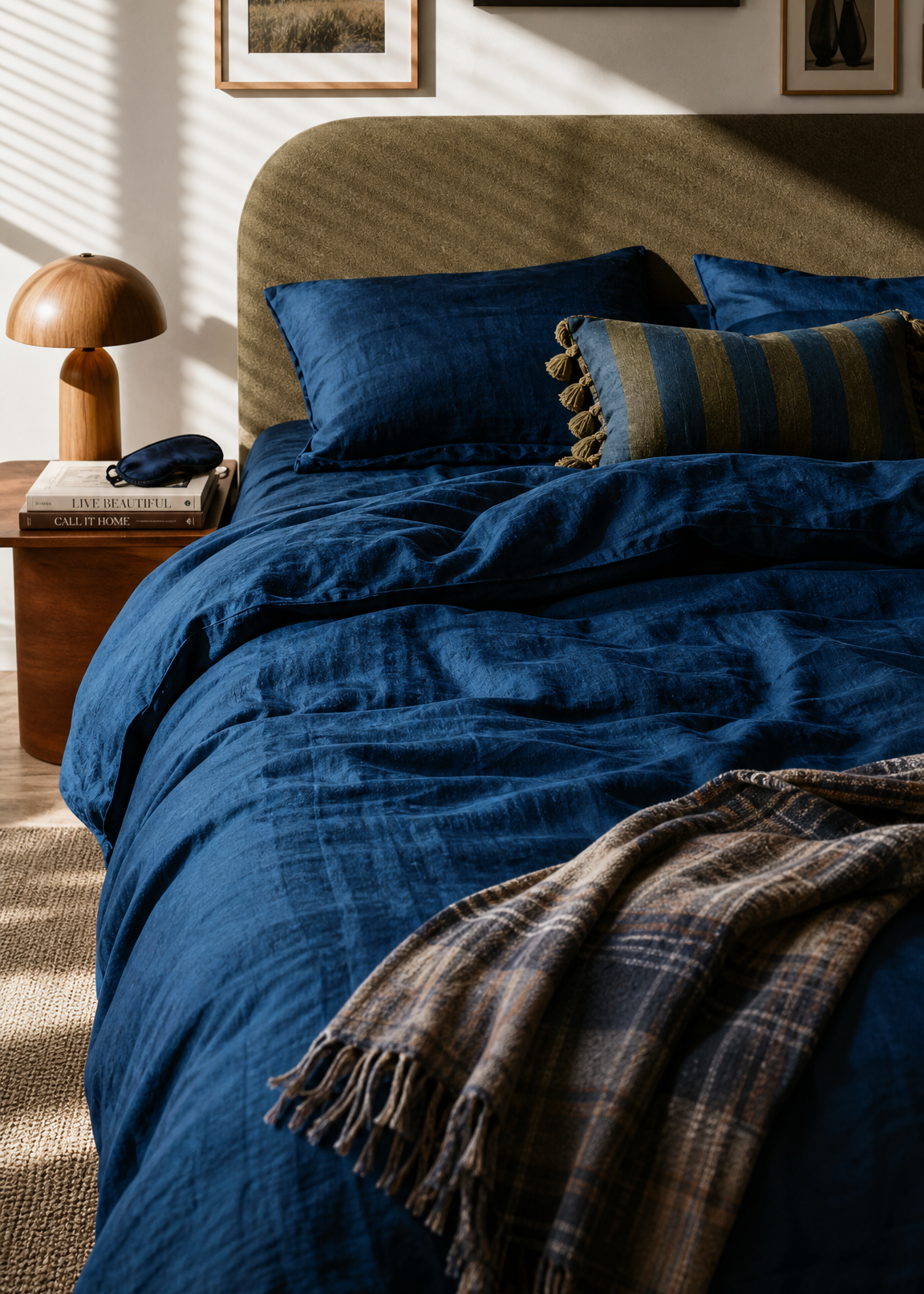 French Linen Flat Sheet | Midnight | OEKO-TEX® certified
