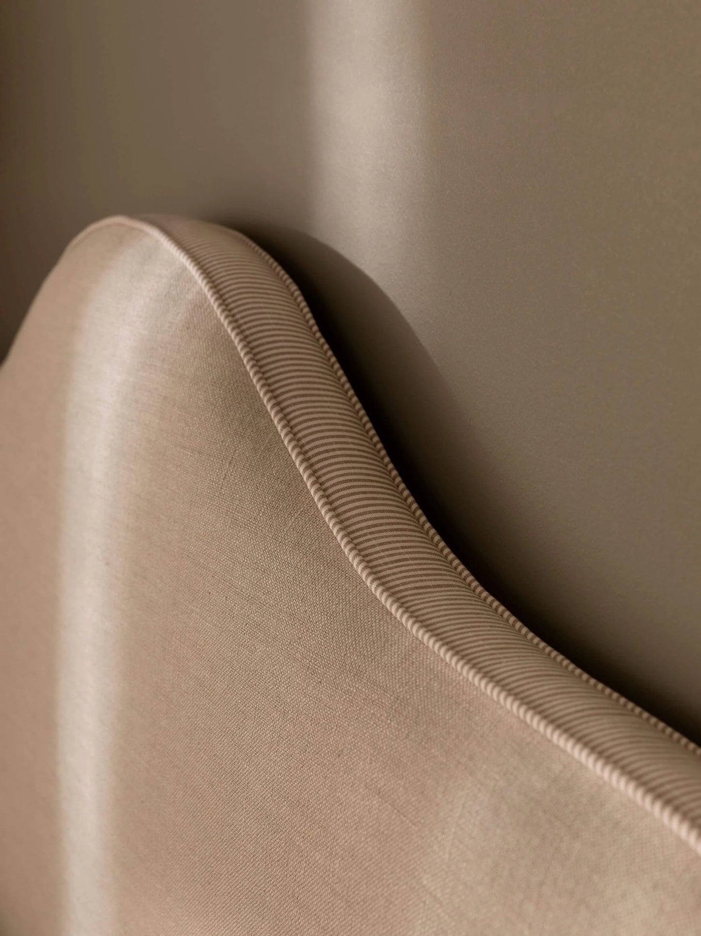Piped Edge Headboard | Marion Upholstered Bedhead | Natural & Chalk