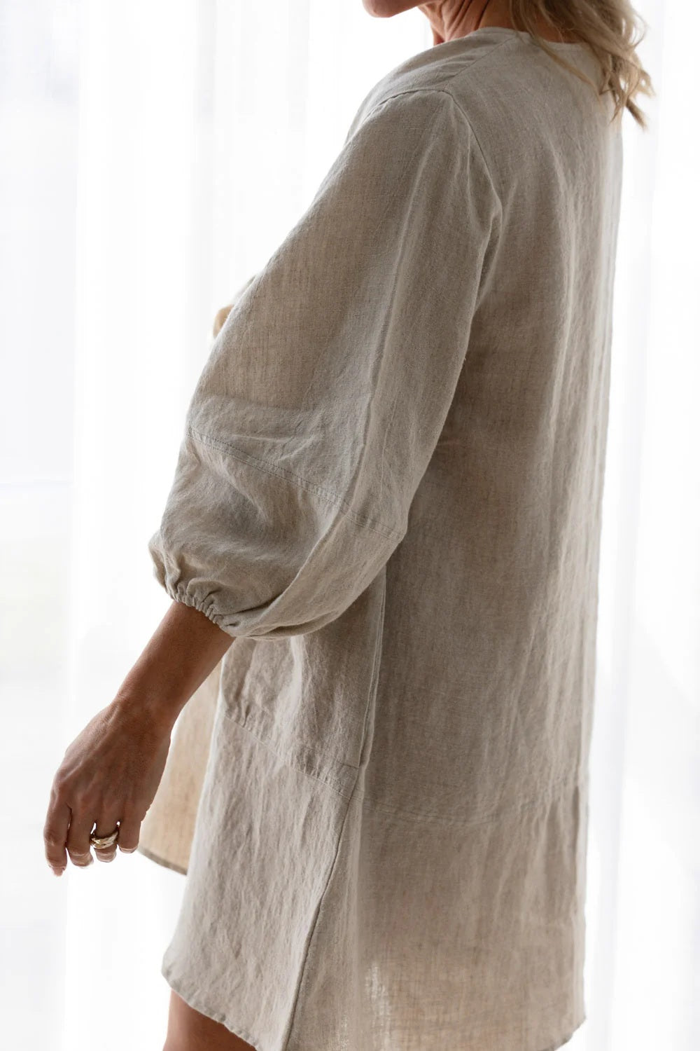 Linen Ease Dress – Natural