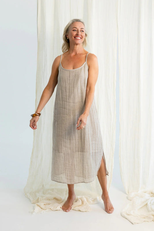 Luxe Linen Slip - Natural