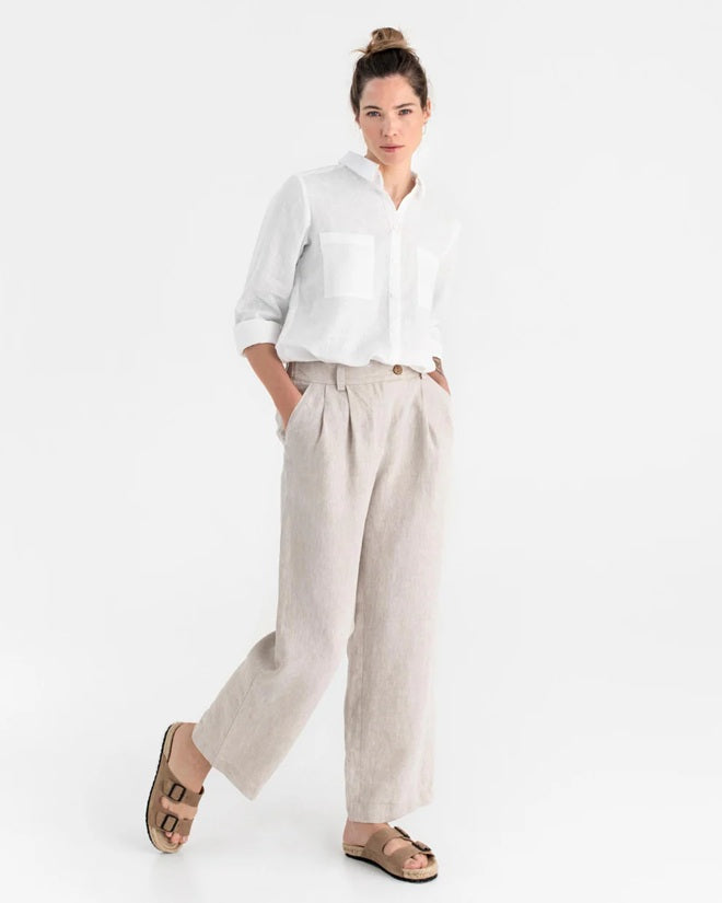 Rome Linen Pants in Natural